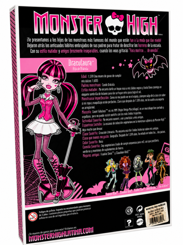 Monster High Draculaura Primera Edición G1 Original en Caja Completa (First Wave 2010 No Repro)